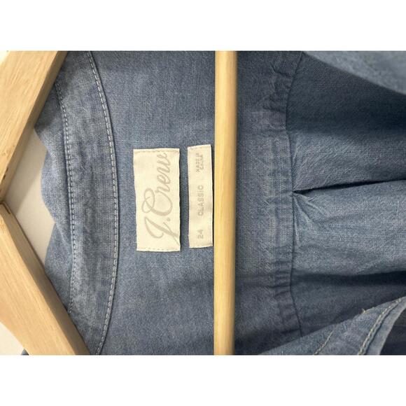 JCrew Classic-fit Chambray Shirt-dress - Picture 4 of 7